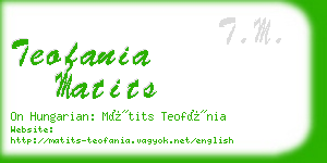 teofania matits business card